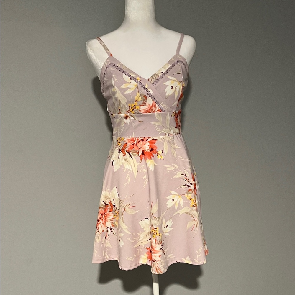 Trixxi Floral Spaghetti Strap Dress
